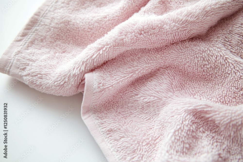 Poster a close-up shot of a pink towel lying on a table