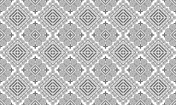 Hmong ethnic pattern, Hmong pattern is a design that combines modern and traditional patterns.