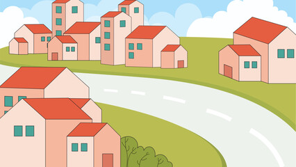 Residential neighborhood in the city