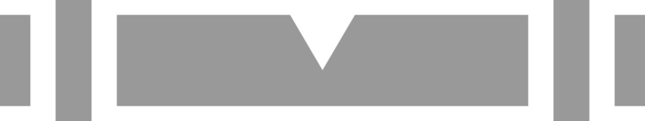 Flat style broken pipe icon in grey and white color.