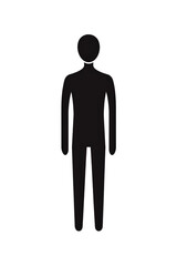 Isolated Black Stick Figure