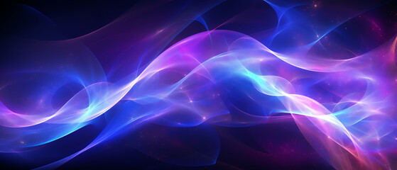 Obraz premium An abstract representation of vibrant colors blending seamlessly in a wave-like motion, creating a mesmerizing visual flow