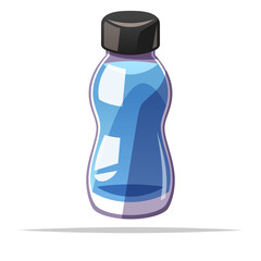 Reusable water bottle vector isolated illustration