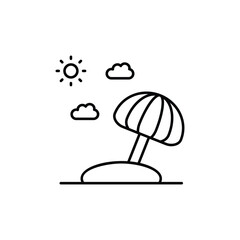 Beach Umbrella vector icon