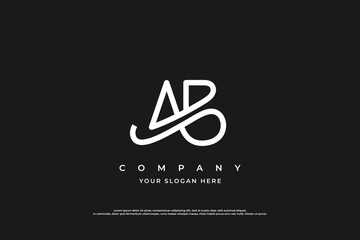 Stylish AB Monogram Logo Design
