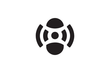 network signal vector silhouette isolated in white background