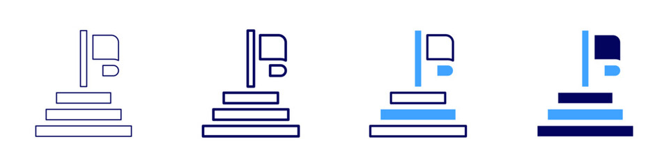 Life progress icon in 4 different styles. Thin Line, Line, Bold Line, Duotone. Duotone style. Editable stroke