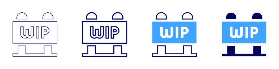 Positive progress icon in 4 different styles. Thin Line, Line, Bold Line, Duotone. Duotone style. Editable stroke