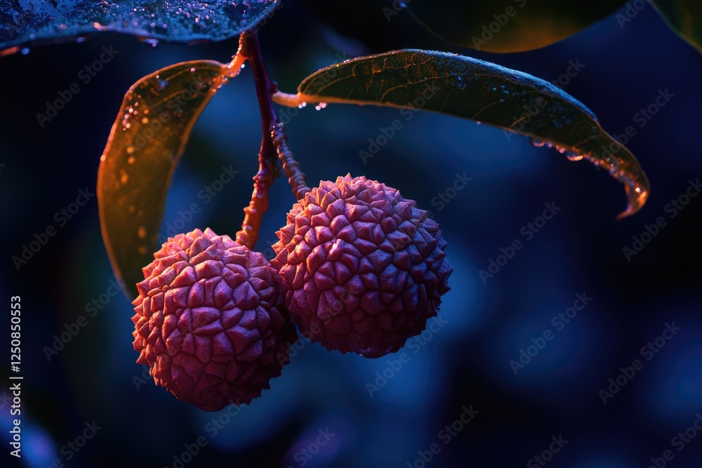 Poster close-up of two fruits on a tree branch