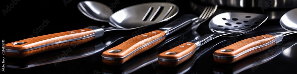 Poster a collection of kitchen tools and gadgets arranged on a table