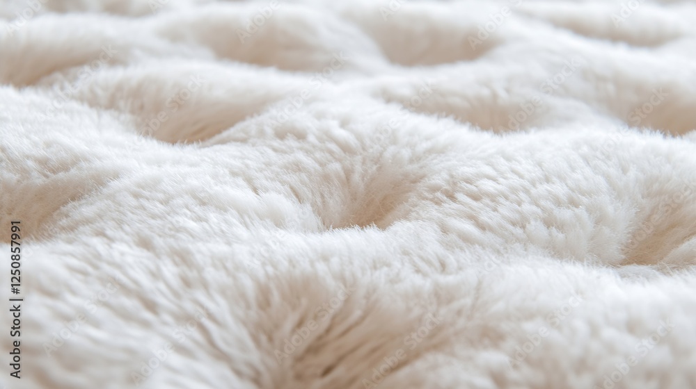 Aufkleber CloseUp of Soft Fluffy Fabric Texture Ideal for Cozy and Comfortable Home Settings : Generative AI