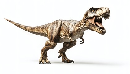Fototapeta premium Tyrannosaurus Rex Dinosaur Roaring Displaying Powerful Jaws