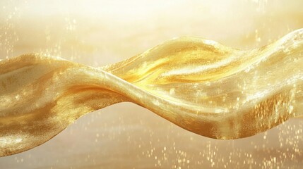 Golden fabric waves create a festive atmosphere for holiday celebrations all around the world