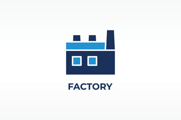 FACTORY vector, icon or logo sign isolated symbol illustration