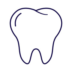 A minimalistic outline icon of a tooth dental Ideal for medical, healthcare, and dentistry-related designs