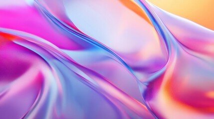Naklejka premium Vibrant gradient background illustration for modern website banner, featuring stylish digital marketing and branding elements in a trendy, futuristic design aesthetic.