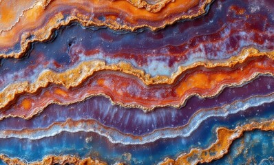 Colorful abstract rock formation textures