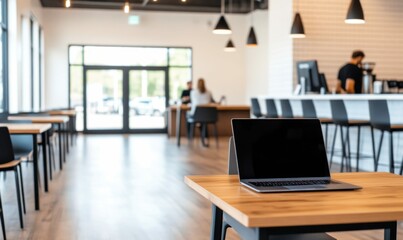 Modern Co-Working Space with Diverse Professionals Collaborating