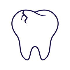 A minimalistic outline icon of a dental protection Ideal for medical, healthcare, and dentistry-related designs