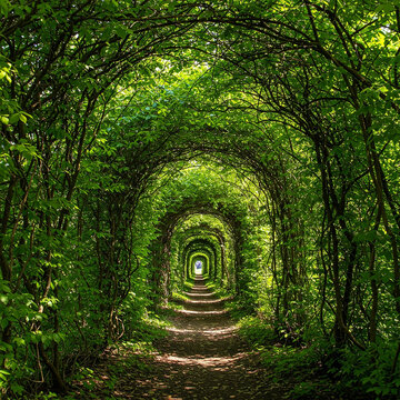 tunnel in the forest