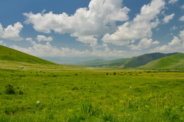 Urut river valley, Sverdlov village and Odzabner mountain scenic view from Dorbandavank monastery...