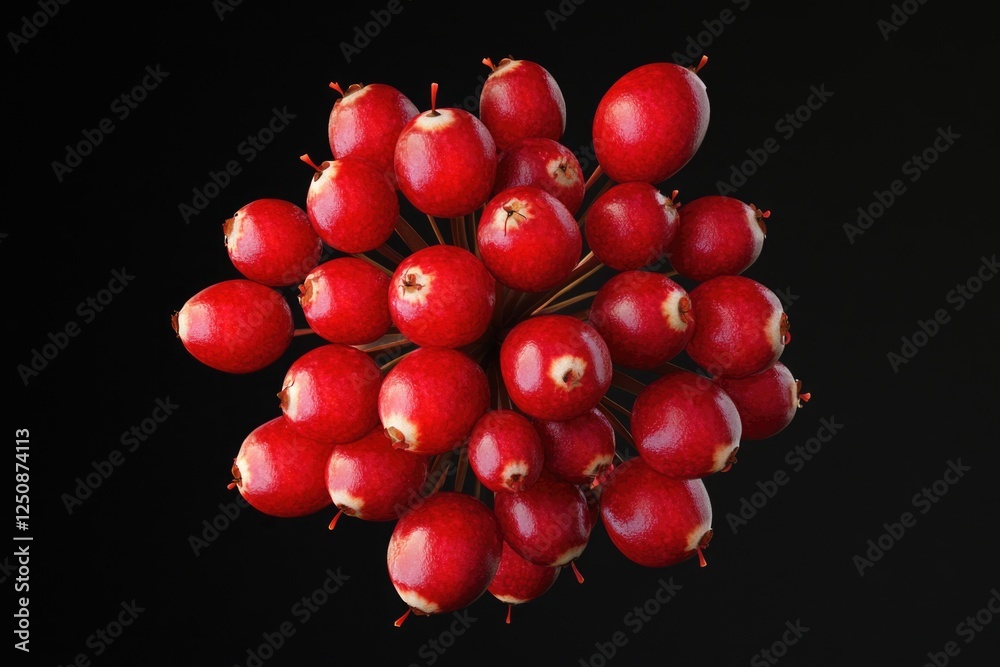 Poster a cluster of ripe red apples stacked together