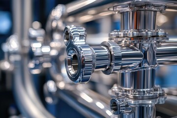 A detailed view of a metal object with a blurred background