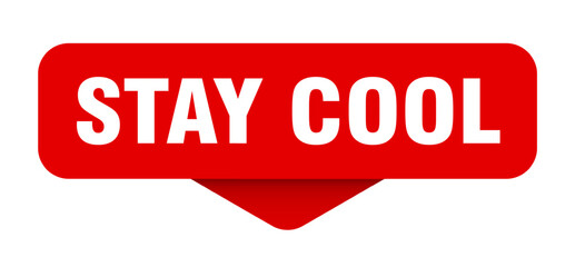 stay cool sticker. stay cool sign on transparent background