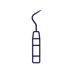 A minimalistic outline icon of a dental water flosser Ideal for medical, healthcare, and dentistry-related designs