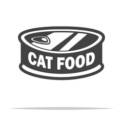 Canned wet cat food icon transparent vector isolated