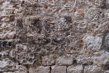 Diocletian's stonework in Split is a beautiful gray cobblestone. 1700 years ago it was built. Horizontal photo