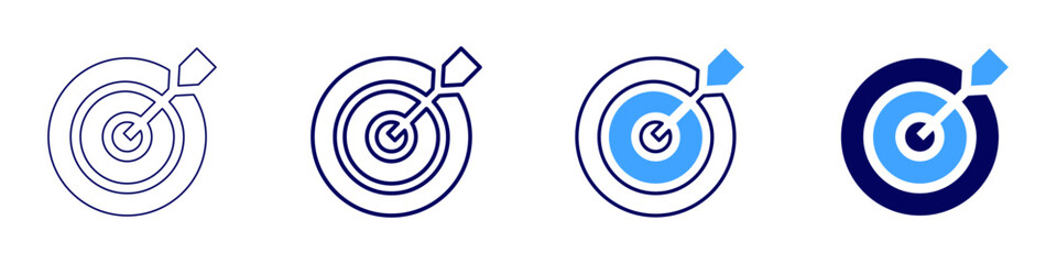 Financial freedom goal icon in 4 different styles. Thin Line, Line, Bold Line, Duotone. Duotone style. Editable stroke