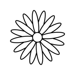 Flower icon vector. Garden illustration sign. Flora symbol or logo.