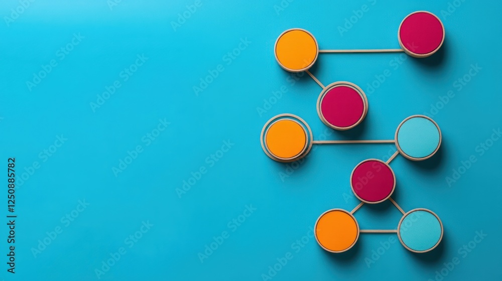Poster colorful geometric shapes design on blue background for creative and modern applications in graphic 