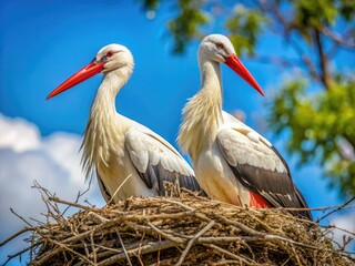 Spring's gentle breezes usher in stork couple's nesting season. Wildlife documentary captures their wait.