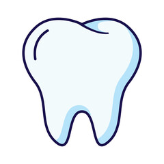 A minimalistic outline icon of a tooth dental Ideal for medical, healthcare, and dentistry-related designs