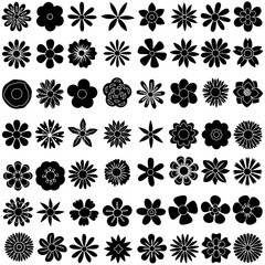 Flower icon vector set. Garden illustration sign collection. Flora symbol or logo.