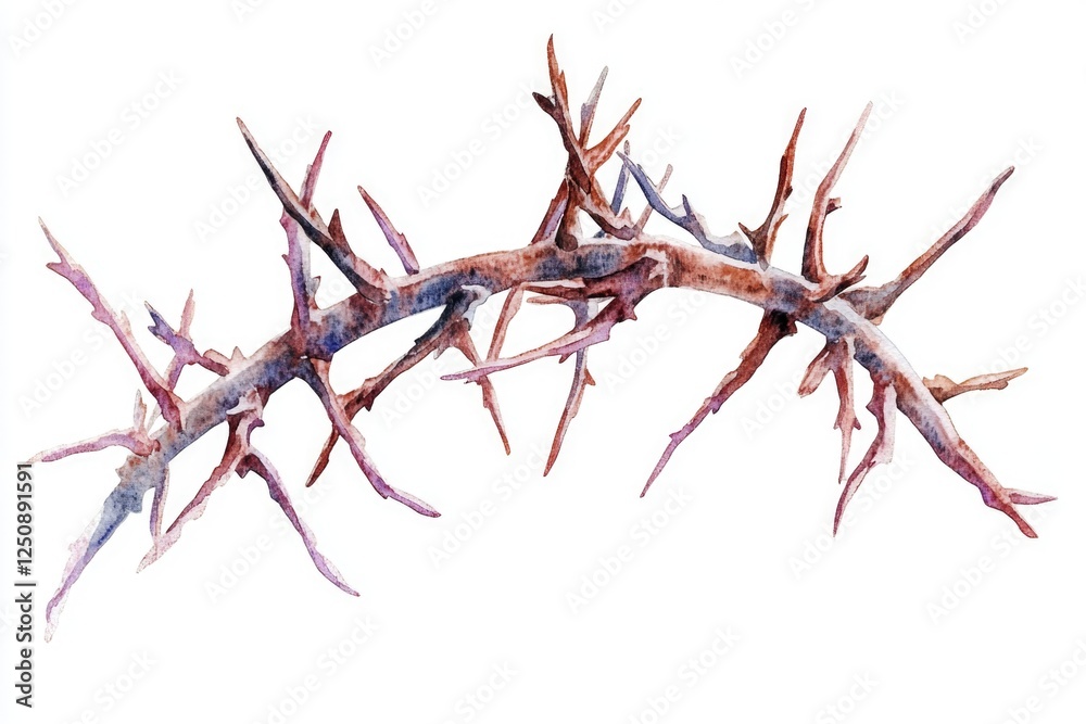 Poster A detailed view of a tree branch with intricate details
