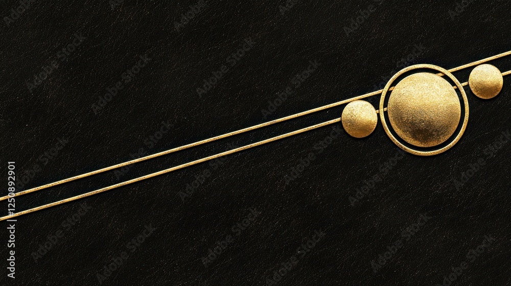 Poster elegant gold symbols on black background for artistic and creative designs and background elements