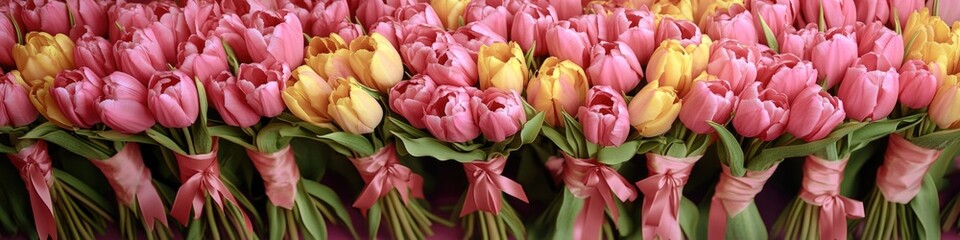 Obraz premium Fresh-cut flowers in a decorative container, perfect for interior design or still life photography