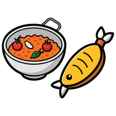 cartoon illustration of a healthy food