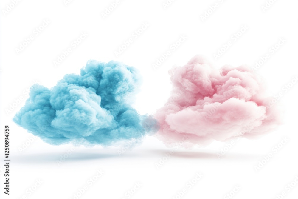 Poster a pair of clouds floating together in the sky