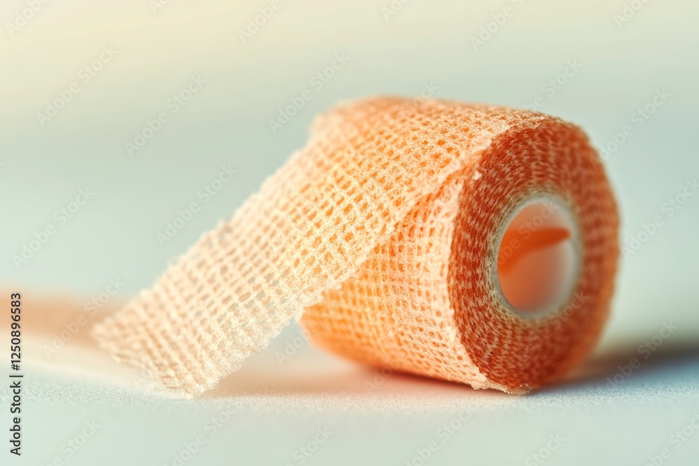 Poster a roll of cloth tape sitting on a table, ready for use