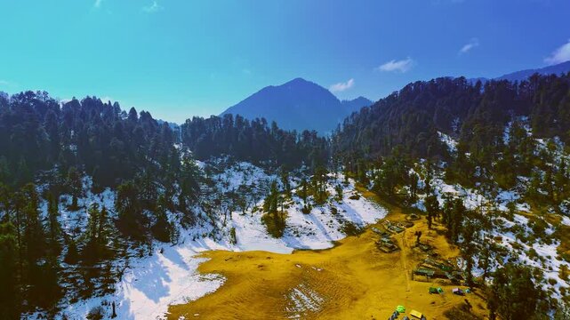 A serene and peaceful sight of uttarkashi uttrakhand dayara bugyal trek, showcasing the natural beauty and scenic wonders of the region.