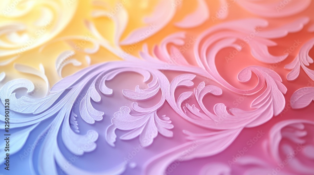 Poster close-up of intricate paper cuts design on white background
