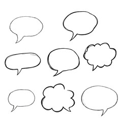 set of speech bubbles