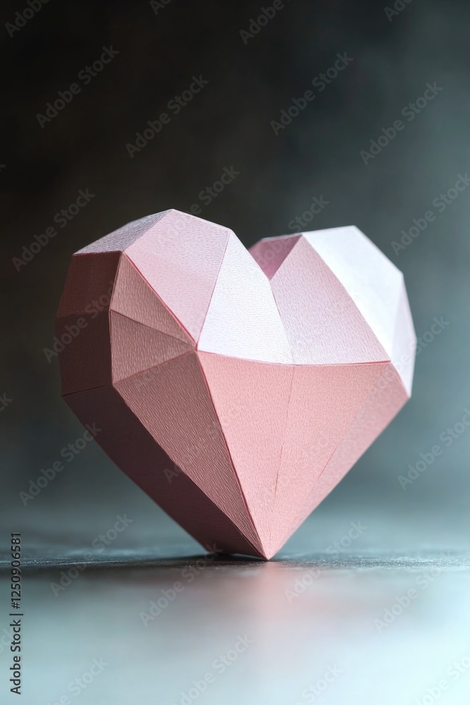 Poster a paper heart sits alone on a table, providing a thoughtful and sentimental image