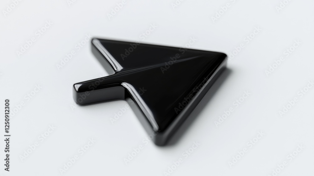 Poster a black triangle shape on a white background