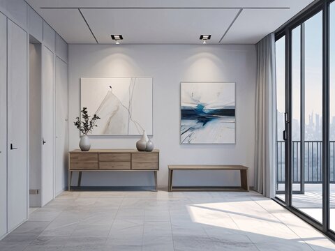 Entrada a una casa vista desde el interior