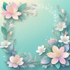 Naklejka premium Frühling - Blüten - Design-Vorlage Hintergrund für Social Media